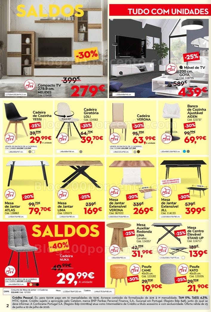 Antevisão Folheto CONFORAMA Saldos Promoções de 25 junho a 29 julho